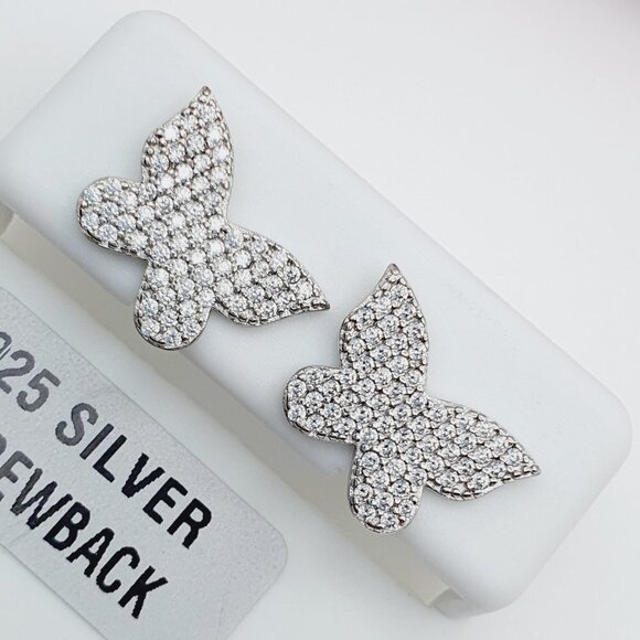 "925 Sterling Silver Cubic Zirconia Earrings, U19254536 - Picture 1 of 11